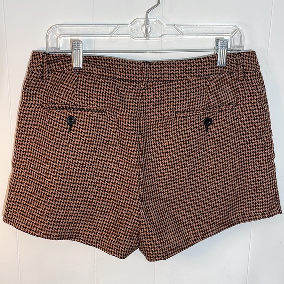 Forever 21 I-Love H81 Brown Black Houndstooth Trouser Style Dress Shorts - Picture 2 of 11
